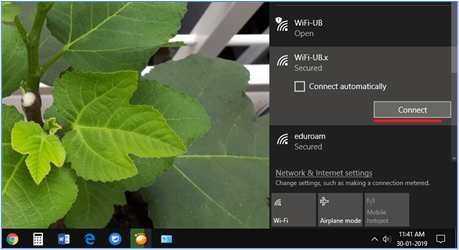 gambar 2. klik //Connect// eduroam