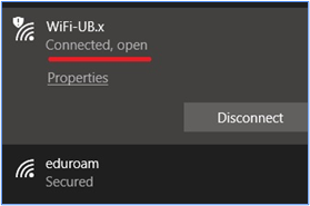 gambar 4. login WiFi-UB.x berhasil
